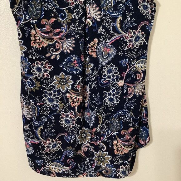Ro & De Nordstrom Boho Hippie Paisley Asymmetrical Hem Blouse Size Small - Picture 9 of 11